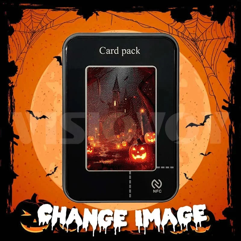 Halloween Gifts Phone Case Wallet Case E ink 4 color Screeen For Iphone NFC Function DIY Phone Cases Magnetic Card Holder Fundas