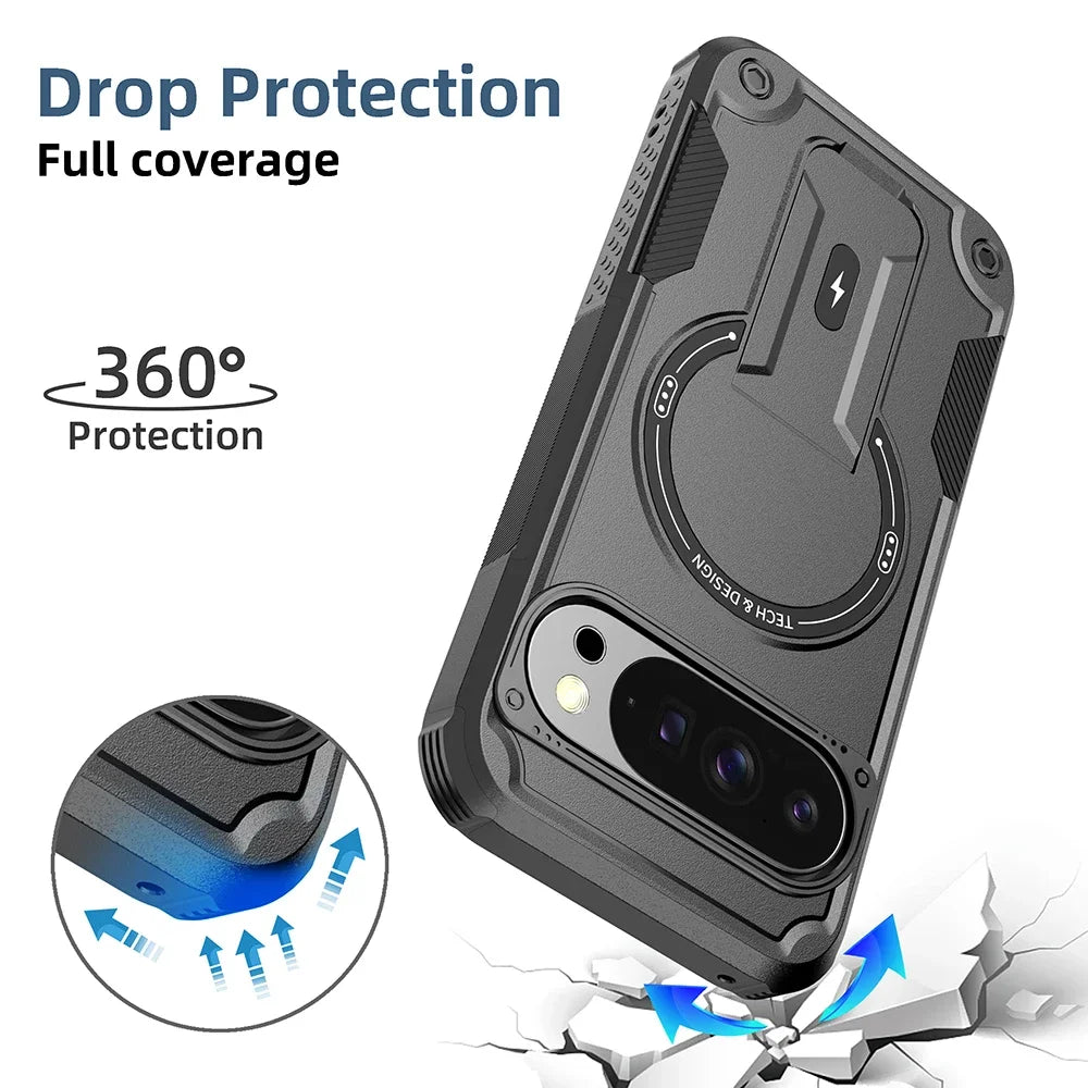 Shockproof Hybrid Cases Dual Layer Case for Google Pixel 10 Pro XL 5G Pixel10 Pixel9 Pixel 9 Pro XL Kickstand Accessories
