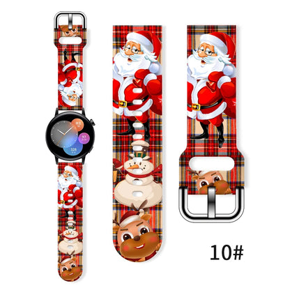 20mm Christmas 8 Strap for Samsung Galaxy Watch 7/6/5 40mm 44mm Band Replaceable Bracelet for Amazfit Balance 5Pro for Women