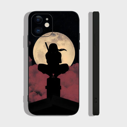 Classic Anime Narutos Uchiha Itachi Phone Case For IPhone 16 15 14 13 Pro Max 11 12 Mini X Xs XR Se 2022 Black Silicone Cover