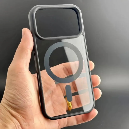 For Magsafe Case For iPhone 17 Air 17Promax 16 15 14 Pro Max Plus 13 12 Mini 11 16E SE4 17Pro Original Transparent Acrylic Cover