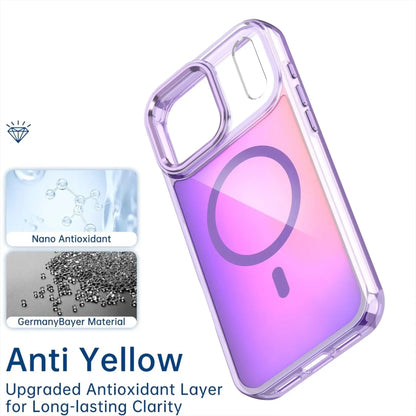 Fashion Laser Gradient Translucent Shockproof Magnetic Case for IPhone 17 Air 16 15 14 Plus 13 12 17 Pro Max 16e Magsafe Cover