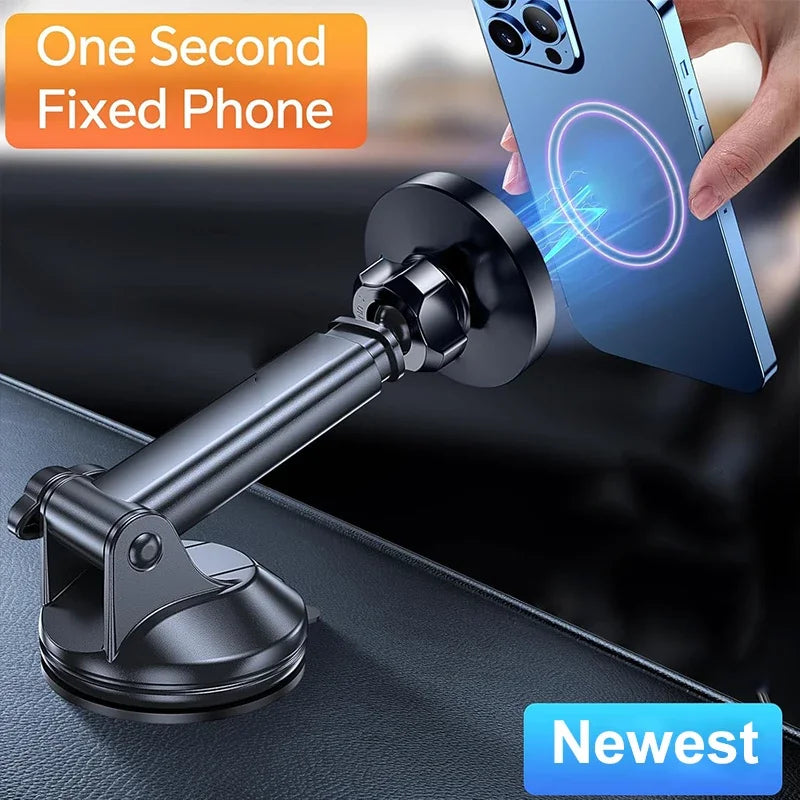 UYUXIO Strong Magnetic Car Phone Charger – 15W Fast Charging Dashboard & Windshield Mount Holder for iPhone 16 15 14 Pro Max