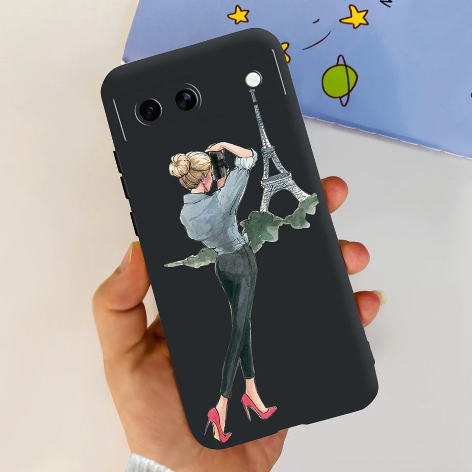 For Google Pixel 8A Case Stylish Painted Cover Soft TPU Shockproof Phone Case For Google Pixel 8 Pro Pixel8A Fundas Coque Bumper