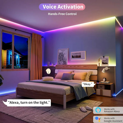 Tuya WiFi COB RGBIC LED Strip 12V 5m Music Sync Dream Color WS2811 Addressable Party Light RF Remote Control f Alexa Google Home