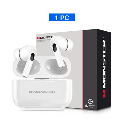 MONSTER Tws Wireless Bluetooth Earphones HD Stereo Sound Earbuds Headphones Charging Box LCD Touch Display Sports In-Ear Headset