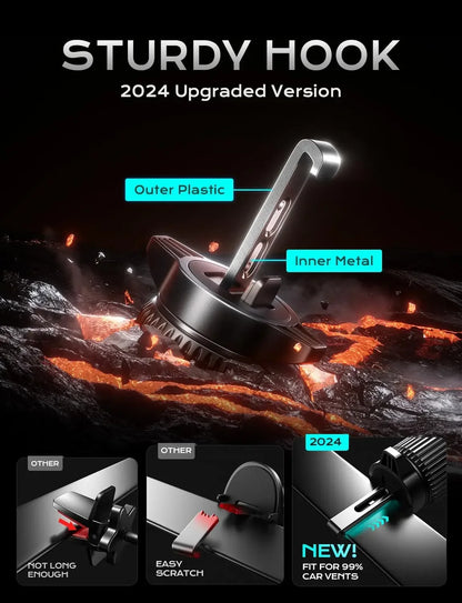 UYUXIO Auto Clamping Wireless Car Charger 66W Super Fast Charging  Air Vent Car Phone Holder for iPhone 16 15 14 Pro Max 13 12