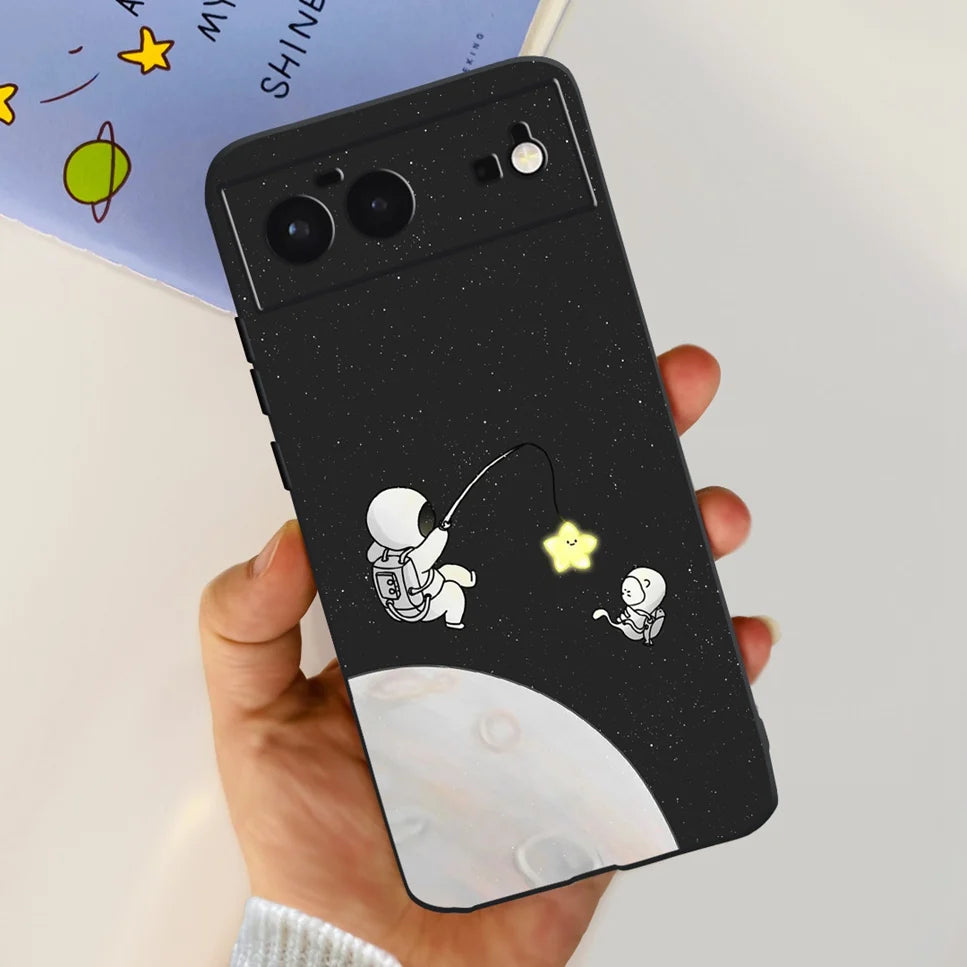 For Cover Google Pixel 6 Case Cute Cat Cartoon Bumper Back Shockproof Soft TPU Case For Google Pixel 6A 6PRO Pixel 6 Phone Cases