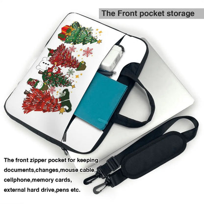 Christmas Pine Trees Crossbody Laptop Bag Case Computer Bag Resistant Protective Notebook Pouch for Macbook Pro