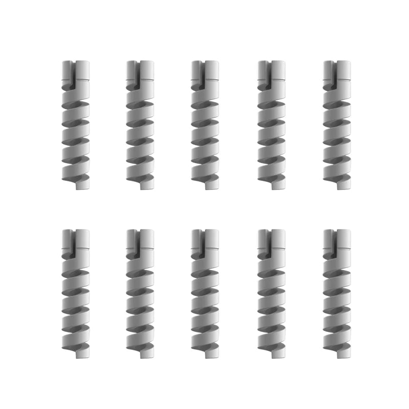 10pcs Cable Protector Silicone Charge Cable Spiral Winder Wire End Cord Savers Cover For Phone USB Charger Cable Accessories