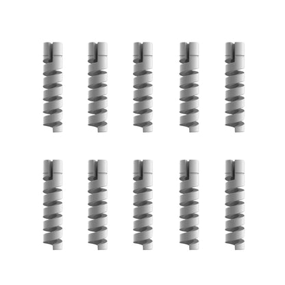 10pcs Cable Protector Silicone Charge Cable Spiral Winder Wire End Cord Savers Cover For Phone USB Charger Cable Accessories