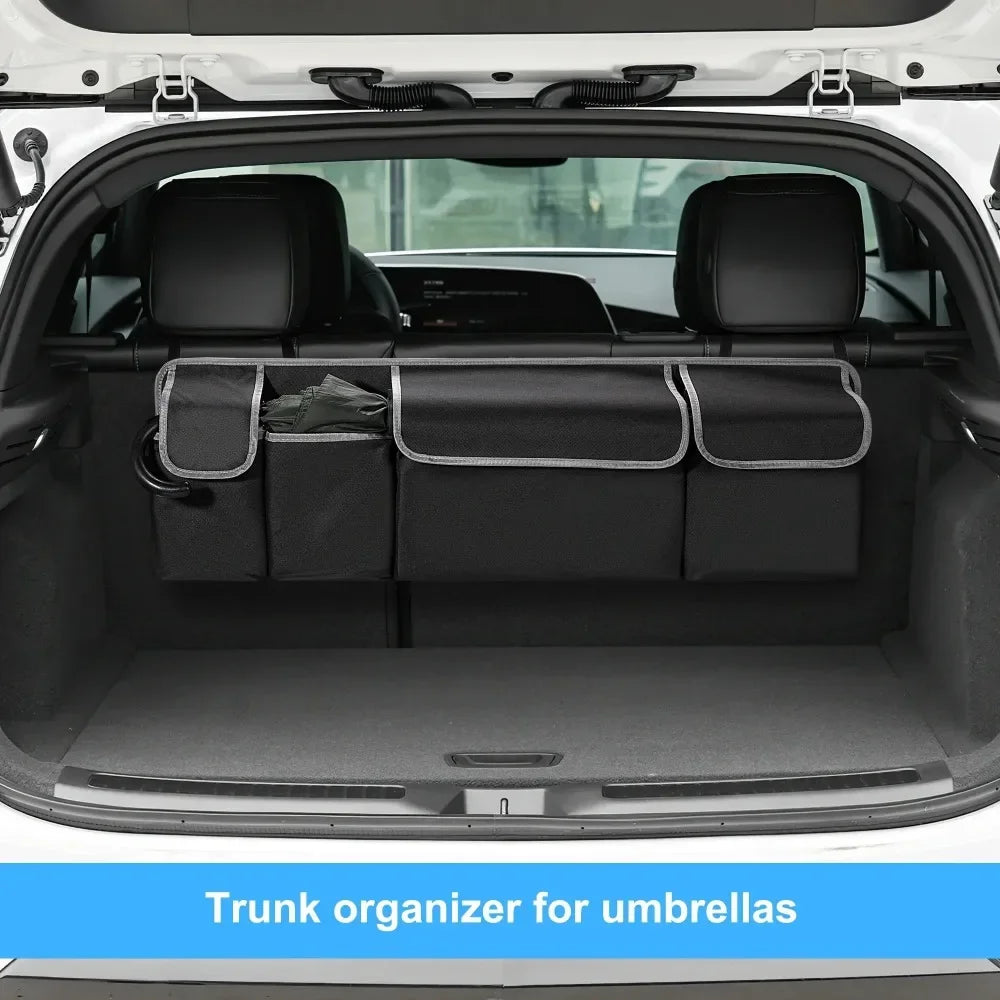 SUV Car Trunk Organizer Backseat Storage Bag Hanging Organizer for SUV Truck MPV with Multi Pockets Durable Seat Back Organizer