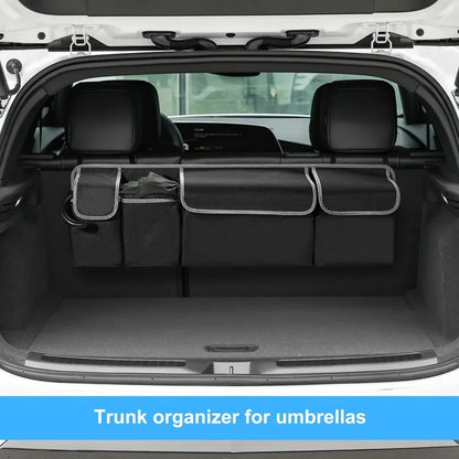 SUV Car Trunk Organizer Backseat Storage Bag Hanging Organizer for SUV Truck MPV with Multi Pockets Durable Seat Back Organizer