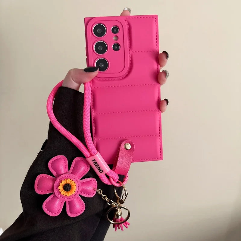 Soft Down Jacket Phone Case for Samsung Galaxy S25 Edge S23 S24 Ultra S22 S21 FE S20 A56 A36 A16 A06 A35 A55 A05 A15 A54 A34