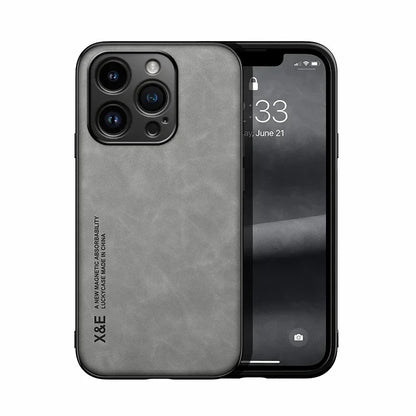 Luxury Leather Case For iPhone 16 16e 15 14 13 12 11 Pro Max Plus 12 13 Mini X XS SE 8 7 Cover With Metal Plate Support Car Hold