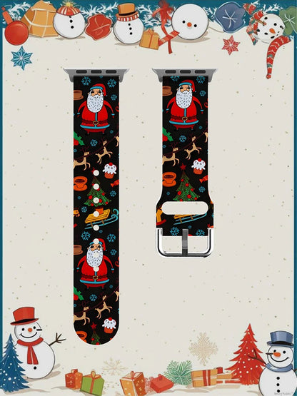 White bearded Santa For Apple Watch Ultra3 Strap 11 10 9 8 7 6 5 4 SE Bracelet For iWatch 46mm 49mm 44mm 45mm 41mm 42mm Band