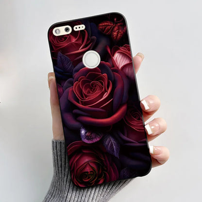 Case For Google Pixel 1 Soft Silicone Black Case For Google Pixel 1XL Elegant Style New Design Pattern Koi Dragon King Casing