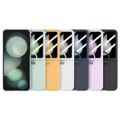 Hot Skin Feel Glass Case for Samsung Galaxy Z Flip 7 FE 6 5 5G Fold business Fashion Cover Anti-knock Cases for Flip5 Flip6