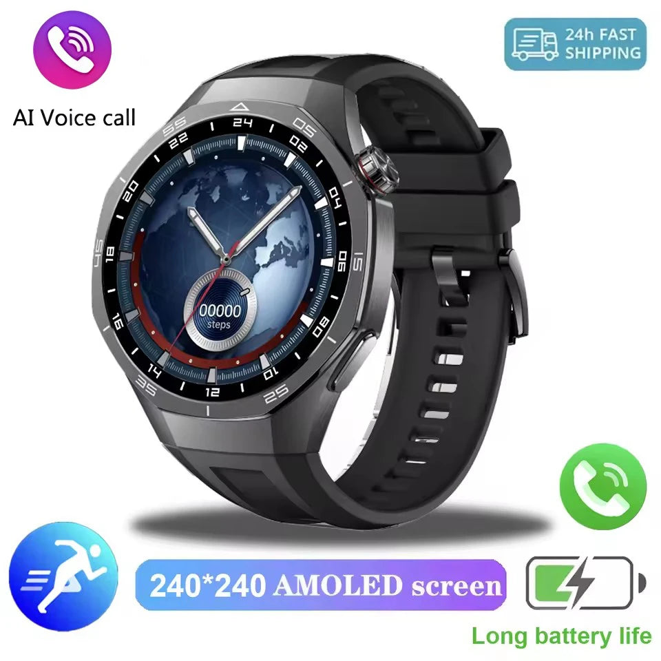 New GT5 Pro Upgrade SOS Smart Watch 2026 AMOLED Dynamic Lsland Heart Rate Sleep Monitoring Bluetooth Call Watch 5 Max Smartwatch