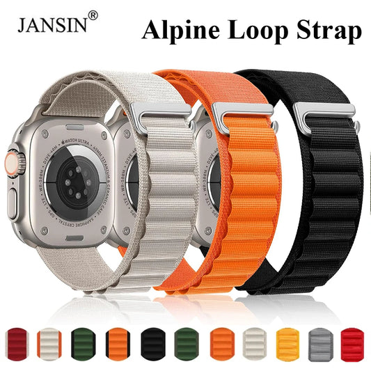 Alpine Loop Strap for Apple Watch Band Ultra 2 3 49mm 46mm 44mm 40mm 45mm 41mm 42mm 38mm Nylon Bracelet For iWatch 11 10 9 8 SE3