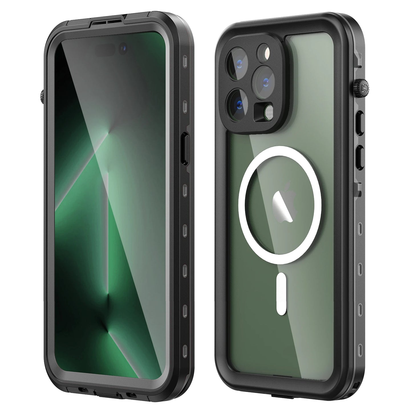 shellbox-hot sale magnetic shockproof dustproof IP68 professional waterproof phone case for iphone16promax/15/14/13