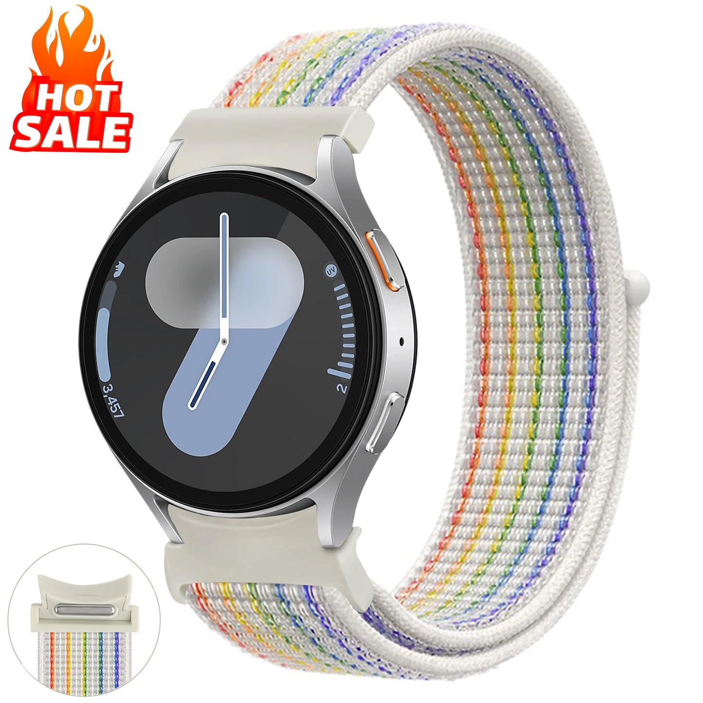 Nylon loop Band For Samsung Galaxy Watch 7 6 5 4 44mm 40mm 5 pro 45mm Sport 20mm bracelet Galaxy Watch6 Classic 47mm 43mm Strap