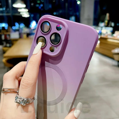 Crossbody Lanyard Case For Magsafe iPhone 16 14 13 12 Pro Max 11 15 Plus Magnetic Gradient Color Camera Protect Shockproof Cover