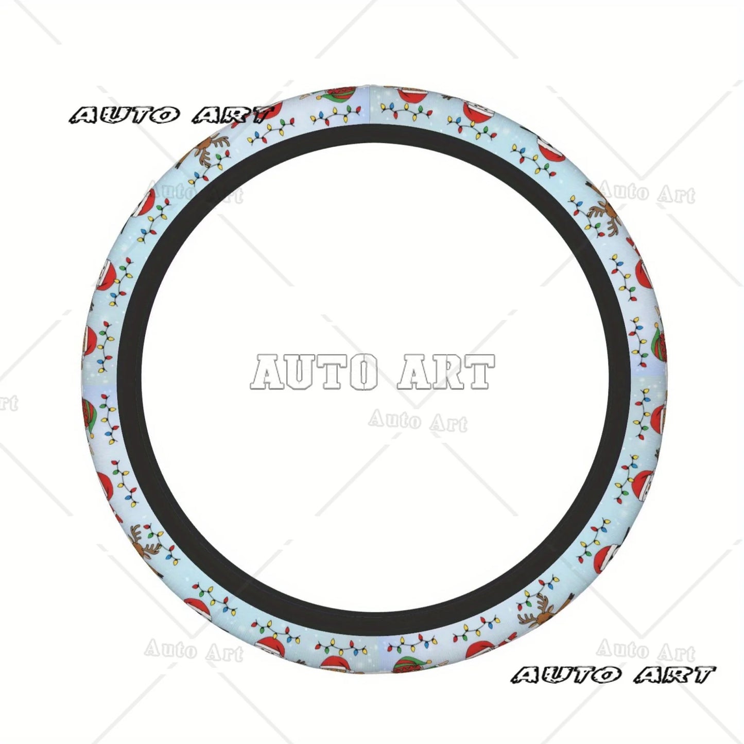 Christmas  Steering Wheel Cover Anti Slip Elasticity Car Accessories Steering Wheel Protector Universal 15 Inch for Women Man