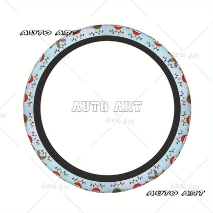 Christmas  Steering Wheel Cover Anti Slip Elasticity Car Accessories Steering Wheel Protector Universal 15 Inch for Women Man