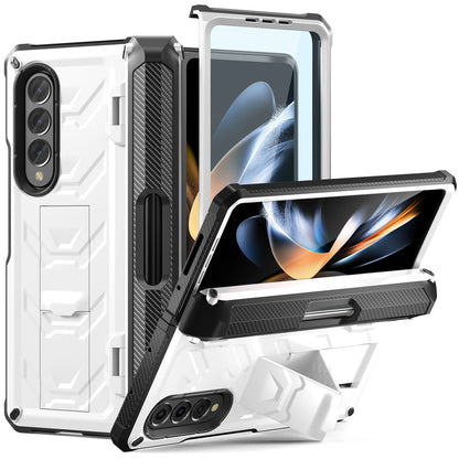 For Samsung Galaxy Z Fold 5 4 3 5G Case,Full-Body Dual Layer Rugged Case with Built-in Screen Protector & Kickstand & S Pen Slot
