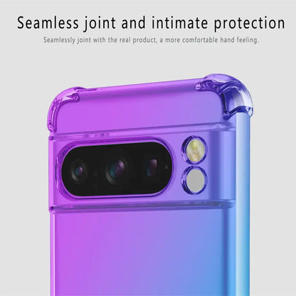 Gradient Airbag TPU Case for Google Pixel 10 9 Pro XL 9A 8A 8 Pro 7A 7 6A 5G Protective Shockproof Cover Fundas Coque Capa