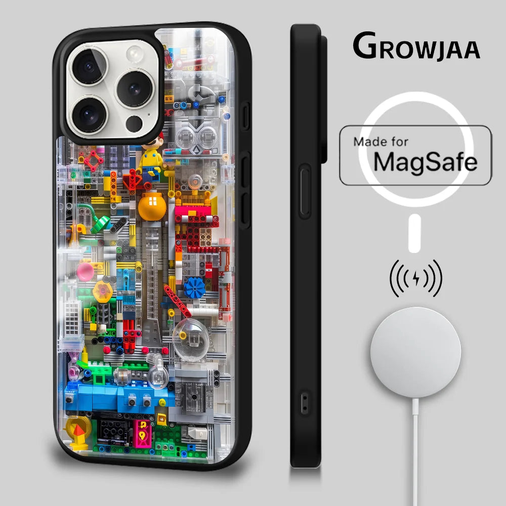 Super M-MarioS Bros Game Phone Case For iPhone 16 15 14 13 12 11 Pro Max Plus Mini Magsafe Mirror Wireless Magnetic Cover