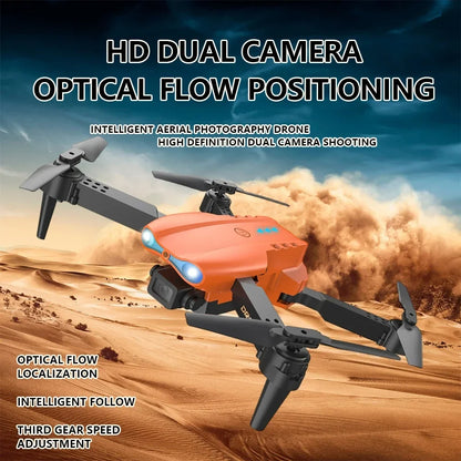 E99Pro HD Drone. 4K dual WiFi FPV, obstacle avoidance. Professional quadcopter for aerial photography.