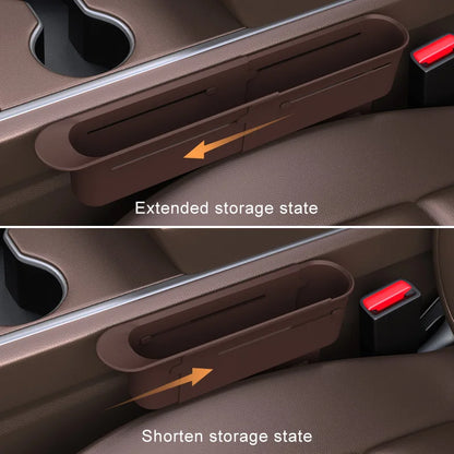 1pc Retractable Car Seat Gap Storage Box Storage Box Car Interior Storage Accessories Car Seat Gap Filler For Mobile Key Card