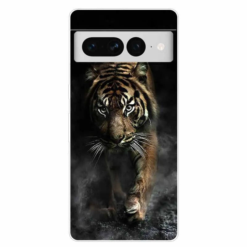 Case for Google Pixel 8 Pro / 7 7Pro Cover Pixel 8Pro Silicone Soft TPU Clear Funda for Google Pixel 8 5G Phone Shells Animals