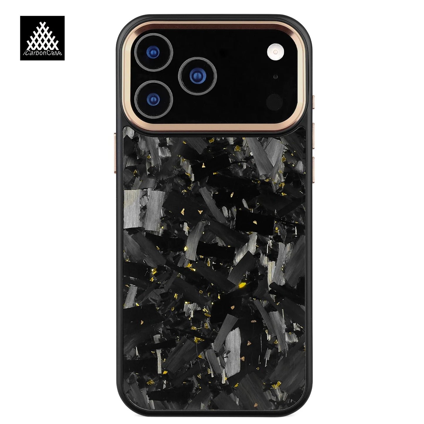 Forged Carbon Fiber Case for iPhone 17 17Air 17Pro 17 Pro Max with Magsafe and Metal Camera Lens /Buttons Anti-drop Phone Cover