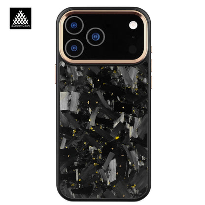 Forged Carbon Fiber Case for iPhone 17 17Air 17Pro 17 Pro Max with Magsafe and Metal Camera Lens /Buttons Anti-drop Phone Cover