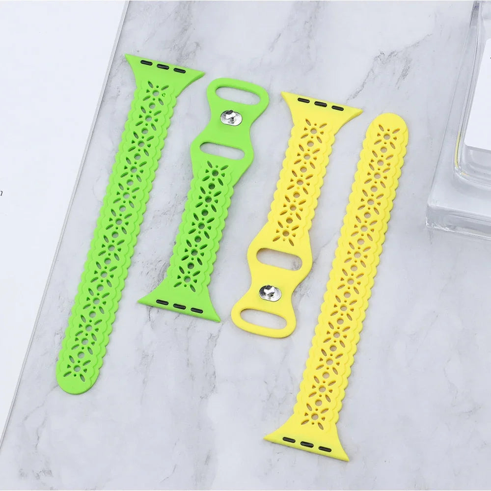 Silicone Sport Strap for Apple Watch Ultra Band 49mm 45mm 44mm 42mm 41mm 40/38mm Rubber Strap Bracelet Iwatch Series 8 7654 SE 3
