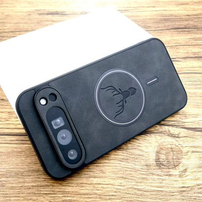 Luxury Faux Leather Case For Google Pixel 10 9 8 7 Pro XL A 9A 8A 7A 10Pro 9Pro 8Pro 7Pro ProXL Magsafe Wireless Charge Cover