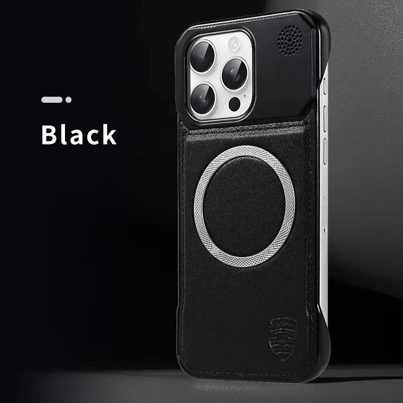 Luxury Magnetic Leather Aromatherapy Phone Case For iPhone 11 12 13 14 15 16 17 Pro Max Plus Wireless Charging Borderless Cover