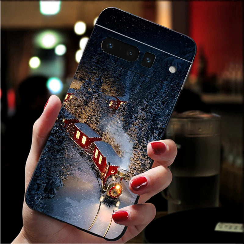 Phone Case For Google Pixel 10 9 Pro XL 9A 8 7 6 Pro Pixel 8A 7A 6A Pixel 8 7 6 5 Winter Christmas Case