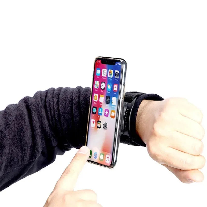 360 Rotatable Wristband Cell Phone Wrist Holder Biking Detachable Armband Cellphone Bracket For Iphone 15 Pro Max Accessories - covers4phones