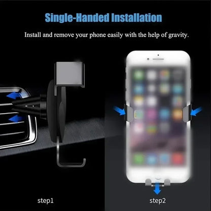 Y-shaped Gravity Car Mobile Phone Holder Car Mounted Air Vent Clip Cellphone Stand Support GPS Navigation Bracket for Smartphone