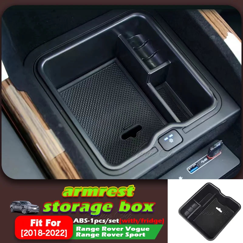 Car Storage Box for Range Rover 2013-2024 Interior Armrest Organizers for Range Rover Sport Vogue Center Console Tidying Tray