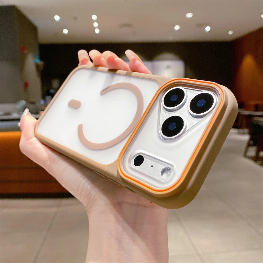 Luxury Transparent for Magsafe TPU Magnetic Case for iPhone 17 16 15 14 13 12 11 Pro Max Plus Air Wireless Charging Back Cover