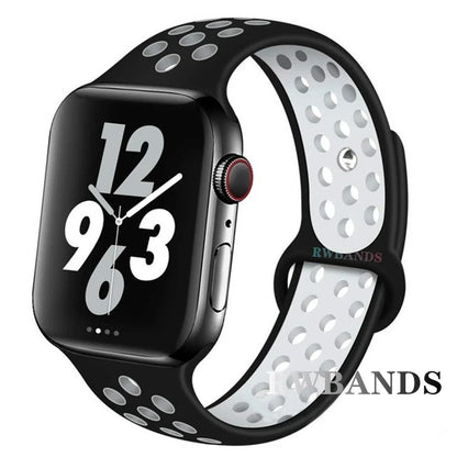 Sport Strap for Apple Watch Band 46mm 44mm 40mm 42-38-41mm 45mm Breathable Bracelet iWatch Series 10 9 8 7 6 SE 5 3 Ultra 2 49mm