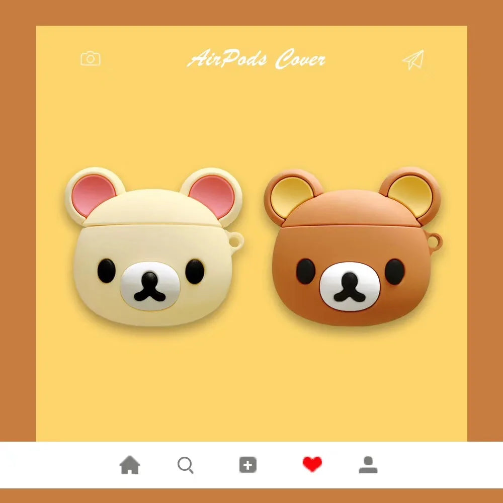 Rilakkuma For Airpods 1 2 3 4 Pro Pro 2 Silicone Earphone Case Accessories Cover