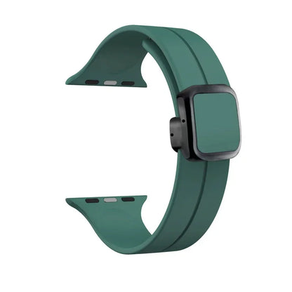 New Magnetic Buckle Silicone Strap For Apple Watch Band 44mm 45mm 38mm 49mm 40 42 41mm Sport Bracelet iWatch ultra 2 9 6 7 8 SE