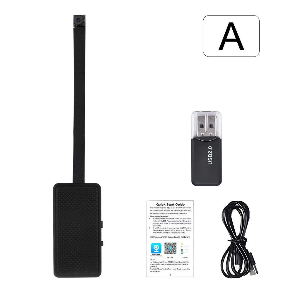 DIY HD 1080P WiFi Mini Camera Portable Video Recorder Micro Camcorder P2P Wireless Webcam Loop Recording Support Remote Viewing