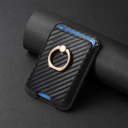 Rfid Magsafe Credit Card Holder Men Wallets Magnetic Pu Leather Bank Cardholder Case Phone Back Sticker for Iphone 15 16 Pro